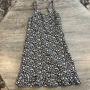 Old Navy XS Leopard Print Spaghetti Strap Mini Flowy Flare Dress